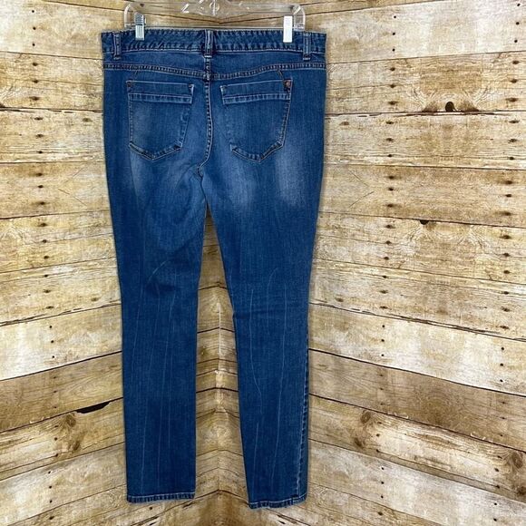 MOSSIMO SUPPLY CO. MID-RISE CASUAL CLASSIC STRETCH SKINNY JEANS SZ.12S FIT 4 - Picture 2 of 3